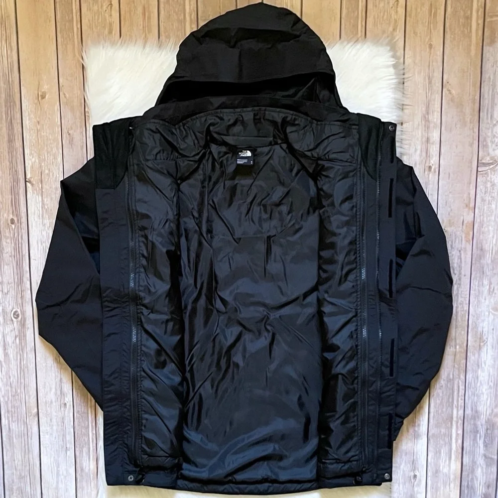 The North Face Black Hooded 3-in-1 Insulated Raincoat